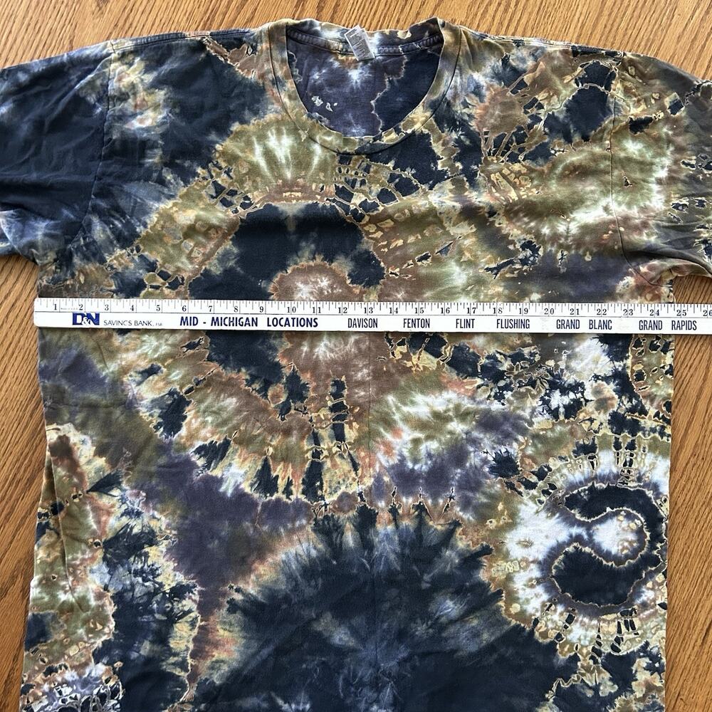 American Apparel Tie Dye T Shirt Mens 2XL USA Made Grunge Festival Earth Tone - Picture 7 of 9